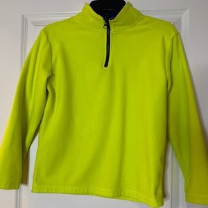 Bright yellow boys fleece.